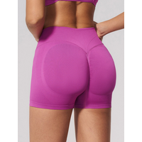 Seamless Solid Color Yoga Shorts Breathable High Waist Sports Shorts Cycling Jogging Fitness Shorts Female Gym Workout Tights