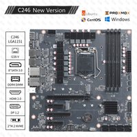 New C246 Motherboard NAS AIO Board Vpro Version Support LGA1151 Core 8-9th 2*M.2 NVME 8*SATA 3.0 2.5G Lan Server Workstation