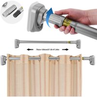 Adjustable 0.7-1.2m Clothes Rail 1PC Shower Curtain Tension Rod Damage-Free Carbon Steel Wardrobe Pole For Home Bedroom Washroom