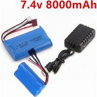 2026 New 7.4V 8000MAH Battery /2IN1 Charger 18650 for Wltoys 10428/12428/12423, Q46 Q39, SCY-16101 SCY-16102 SCY-16103 RC Car