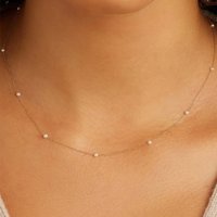 CANNER Real s925 Sterling Silver Round Imitate Pearl Pendant Necklaces Chain For Women Necklace Jewelry Gifts Collares подвеска
