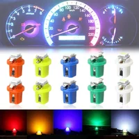 10PCS T5 B8 5D 5050 SMD Car LED Dashboard Side Light 12V Center Console Shifter Lamp A/C Panels Lamp Auto Interior Accessories