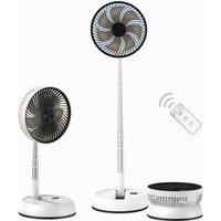 Remote control folding desktop vertical electric fan 7200mAh silent timed left and right rotation USB outdoor electric fan