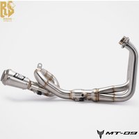 RS For YAMAHA MT09 2014-2020 Slip-On Full Exhaust Pipe Stainless Steel Spiral Design Perfect Fit Motorcycle Modified Exhaust Kit