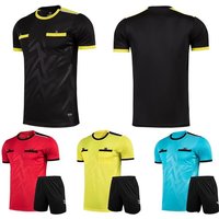 Football Match Referee Uniform Set Short Sleeve Judge Jersey Professional Football Competition Training Judge Equipment