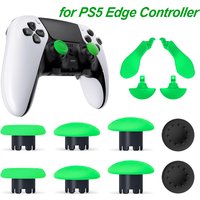 Replacement Thumbsticks Joysticks Cap For PS5 Edge Dualsense Controller and 4 Paddles Green Color