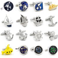 iGame Anchor Cuff Links Quality Brass Material Sailing Navigation Series Cufflinks For Seamen