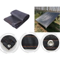 4X6M Black Shade Cloth Sunblock Mesh Cover Taped Edge With Grommets Sun Net For Pergola, Plants Greenhouse Gardens Patio Canopy