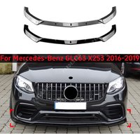 Front Bumper Spoiler Lip Splitter for Mercedes-Benz GLC63 X253 Pre-facelift 2016 2017 2018 2019 ABS Body Kit Accessories Tuning