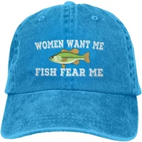 Women Want Me Fish Fear Me Fish Fear Me Fishing Dad Quotes Sarcastic Jokes Baseball Caps Peaked Cap Meme Hats