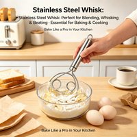 Stainless Steel Flour Mixer, Manual Dough Mixer, Dough Kneading Tool, Flour Mixing Stick