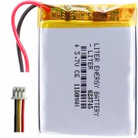 3.7V 1150mAH 623745 polymer lithium ion / Li-po Rechargeable battery for Baby monitor battery with JST1.25mm-3p connector
