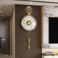 Luxury Wall Clock - Modern Silent Sweep Minimalist Dรฉcor for Living Room, Premium Metal Round Analog Statement Piece