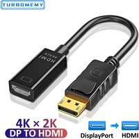 4K 2K DisplayPort to HDMI-compatible Cable Converter DP Male to Female HDMI-Compatible For PC Laptop Projector to Display Port