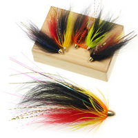 2pcs/5pcs Brass Conehead Salmon Tube Fly Rooster Hackle Fox Tail Streamer Fly Fishing Flies Trout Steelhead Fishing Lure Baits