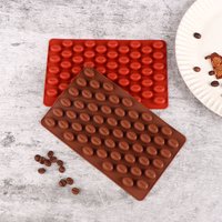 1Pc 55 Cavities Coffee Bean Silicone Candle Mold DIY Soap Resin Making Mould Chocolate Ice Jelly Baking Tool Cake Decor Gifts