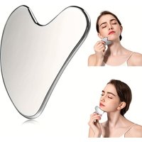 Stainless Steel GuaSha Facial Tool Gua Sha Board Beauty Skin Care Massage Tool Natural Universal Facial Silver Metal