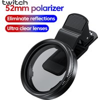 52mm Polarizer CPL Filter Circular Phone Camera Lens Polarizing Filter Lens Clip No Reflections For Samsung Iphone Smartphones