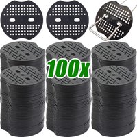 10/100pcs Garden Fixing Ground Cloth Pads Plastic Gaskets Lawn Film Pegs Buffer Washers Anchoring Landscaping Ground Covering