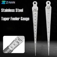 Stainless Steel Taper Feeler Gauge 0-15mm Metric/Imperial Dual Scale Wedge Gap Hole Ruler for Industrial Measurement Tools