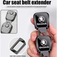 For Skoda Car Safety Belt Extender Seat Belt Padding Extension Buckle Plug Fabia 1 2 Octavia a7 RS Superb Rapid Yeti Karoq