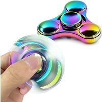 Rainbow Fidget Spinner Toys Metal UFO Small Handheld Finger Spinners Gift for Kids Adults Spinning Top Focus Desk Fingertip