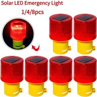 Solar LED Emergency Light Solar Traffic Tower Crane Warning Light LED Bulb Lamp Construction Site Harbor Road Marine Alarm Lamp