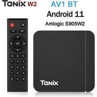 Tanix W2 Android 11 TV Box Amlogic S905W2 2G/16G AV1 BT TVBOX 2.4G & 5G double Wifi 4K HD décodeur 4G/64G lecteur multimédia