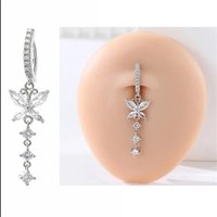 2025 New 1pc Fashion Personalized Butterfly Pendant Zircon Belly Ring Women Piercing Body Jewelry Party Jewelry