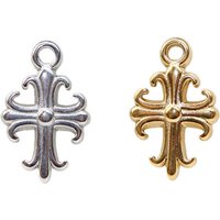 5pcs Stainless Steel Cross Fashion Jewelry Accessory Componets Charms DIY Handcraft PVD Vacuum Plate Waterproof Antiallergic