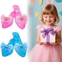 Princess Crystal Shoes Cosplay Prop High Heels Pretend PlayCrystal Shoes for Stage Masquerade Special Occasion Decorators