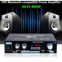 AK35 800W Heim-Leistungsverstärker 2-Kanal Bluetooth 5.0 Surround Sound FM USB Fernbedienung Mini HIFI Digital Stereo-Verstärker
