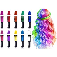 1pc Hair Color Chalk Temporary Color Wax For Hair Cover Fashion Design Crayons White Hair Dye Shampoo Chalk Hairs Coloring Combs