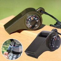 3-in-1 Notfall-Überlebenspfeife, Kompass, Thermometer, Schiedsrichter, Cheerleading-Pfeife, Sportartikel, Camping, Wandern, Outdoor-Werkzeuge