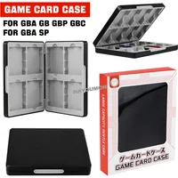 8-in-1 Magnetic Game Cartridge Storage Case for GB/GBC/GBP 16-IN-1 Card Box for GBA SP with Silicone Liner Protective Box Bag