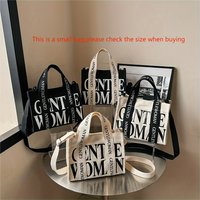 Forward Mini Canvas Crossbody Bag - Stylish Modern Letter Print, Comfortable Wide Strap Tote - Everyday Chic, Versatile Handbag