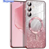 Glitter Case For Samsung Galaxy S26 S24 FE S25 Ultra S23 S22 S20 S21 Plus A17 A36 A16 Wireless Charging Magnetic TPU Soft Cover