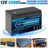 NEW Upgraded 12V 80Ah Li Ion 18650 Battery Electric Vehicle Lithium Battery Pack 9V-12V 60Ah 80Ah Built-in BMS 30A High Current