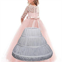 Girls' Puffy Long Skirt Petticoat, Kid Girls Bustle Tutu Skirt Skirt Lining