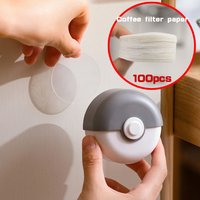 Coffee Filter Paper Disposable Secondary Water Basket Special 51mm 54mm 58mm with Coffee Filter Paper Dustproof Bar Storage Rack