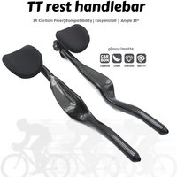 3K Full Carbon Road Bike TT Handlebar Aero Rest Bar 35° Triathlon Time Trial Bicycle Extension Handlebar Matte/Glossy