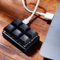 6 Keys Keyboard USB Custom Programmable Macro Keypad Switch One-key Blue Keys Keyboard Mini Mechanical Shortcut P7X6
