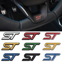 Autocollant 3D en métal pour volant de voiture, autocollant pour coffre arrière, pour Ford ST Fiesta Focus Edition KUGA Mondeo Focus X 2 3