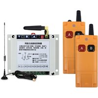 AC220V 380V Wide Voltage 2 Channels 30A Realy 433MHz Wireless Remote Control Switch for Factory Motor Control Traffic Gate Door