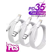 3Pcs For Apple Phone USB Cable iPhone 13 12 11 14 Pro Max XR X Plus iPad Charger Fast Charging