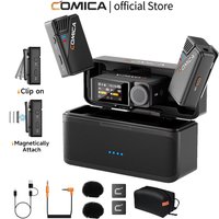 COMICA BooMax Professionelles Kabelloses Lavalier-Ansteckmikrofon für Kamera und Smartphone, 32GB Interner Speicher, Mikrofon für Streaming und Vlogging