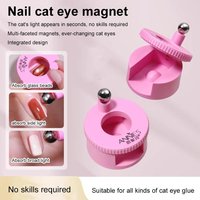 Automatic Cat Eye Magnet for Nails,Rotating Cat Eye Nail Magnet Wide Light Glass Bead Shape Gel Nail Polish Manicure Tool