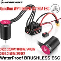 HobbyWing QuicRun WP 10BL120 G2 120A ESC 3652 3660 G2 Motor 2-4S Waterproof Sensorless Brushless Speed Controller Set for 1/10