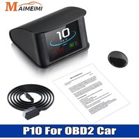 P10 OBD2 HUD Samochodowy wyświetlacz przezierny TFT LCD Cyfrowy prędkościomierz Automatyczny komputer pokładowy z zużyciem paliwa Temperatura wody