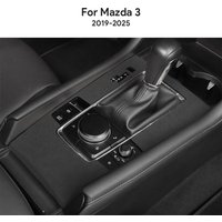 Top Suede Trim LHD RHD Sticker For Mazda 3 Axela 2019 2020 2021 2022 2023 2024 2025 Car Central Console Gear Shift Panel